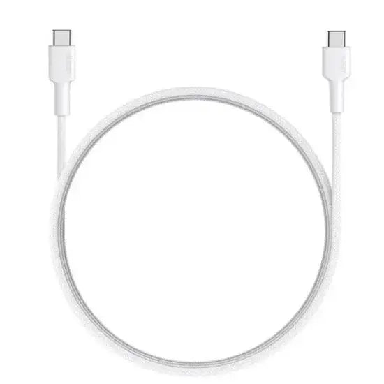 Aukey Impulse Braided CC USB-C to C Cable 0.9 m White - GulfStore.com