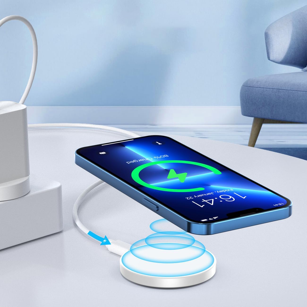 CHOETECH T603-F Ring Holder and Magnetic 15W Wireless Charger