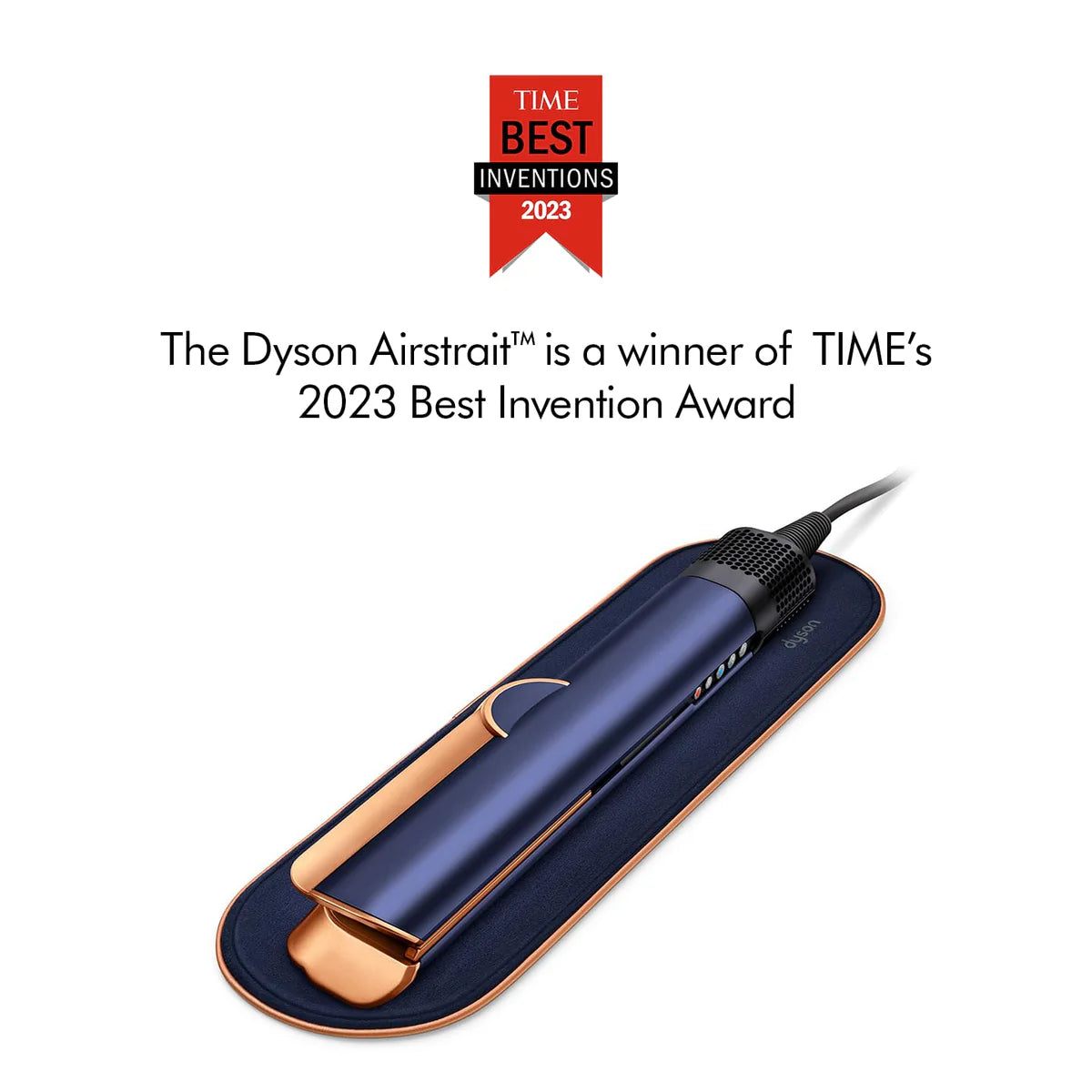 Dyson Airstrait™ HT01-BNBC-IN Hair Straightener with Wet to Dry Styling, No Heat Damage, Airflow Technology & LCD Display (Bright Nickel/Bright Copper) - GulfStore.com