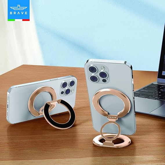 17978 | BG-02G | Brave Ring Holder 3 In 1 Magnetic Holder & Kickstand | Desert Gold