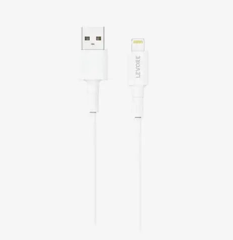 Levore - USB-A to Lightning Cable, MFI Certified, 1.0M - White - LCS111-WH - GulfStore.com