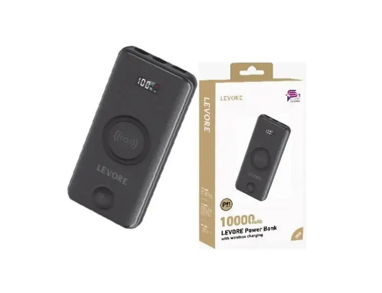Levore 3 in 1 PowerBank, 10000mAh, Wireless charge, PD 20W, Apple Watch Charge - Black- LP431-BK - GulfStore.com