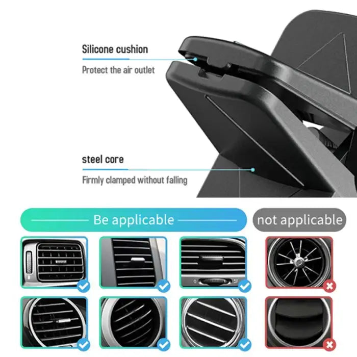 LEVORE 15W Magnetic Wireless Car Charger Holder, Fast Charging| Black - GulfStore.com