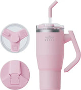 18009, BT-02PK , Brave Temp Guard Vacuum Insulated Travel Mug – 180° Rotating Handle, 24H Cold & 12H Hot Retention, Leak-Proof Lids, 950ml - Pink - GulfStore.com