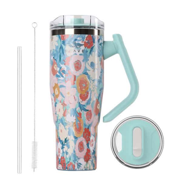 18971 | BT-04GR | Brave Temp Guard Vacuum Insulated Travel Mug | Green Rose