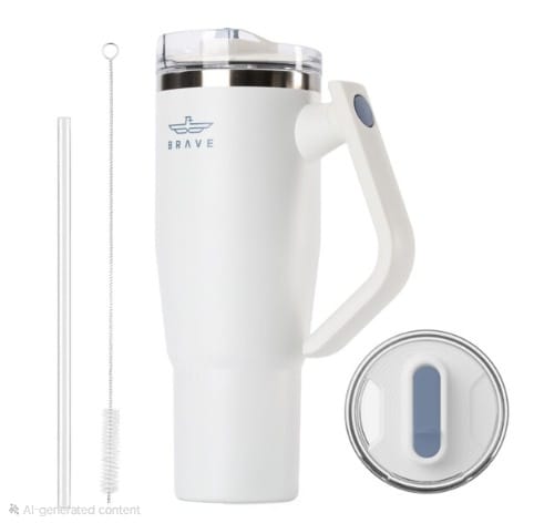 18985 | BT-03WH | Brave Temp Guard Vacuum Insulated Travel Mug | White