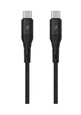 Pawa Nylon Braided 60W Data & Quick Charging USB-C to USB-C Cable 1.2m/4ft - GulfStore.com