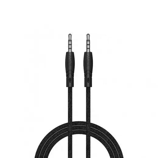Braided 1.2 Meter Audio Cable 3.5mm to 3.5mmBlack - GulfStore.com