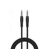 Braided 1.2 Meter Audio Cable 3.5mm to 3.5mmBlack - GulfStore.com