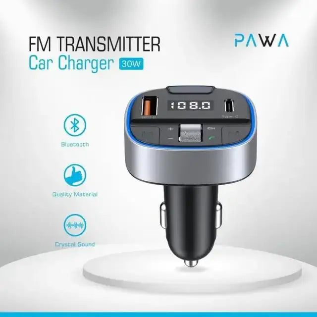 PAWA FM Transmitter Car Charger 30W PW-FM72PD310 - Black - GulfStore.com
