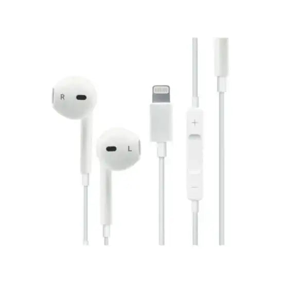 Pawa Chords Series Stereo Earphone Lightning - White - GulfStore.com