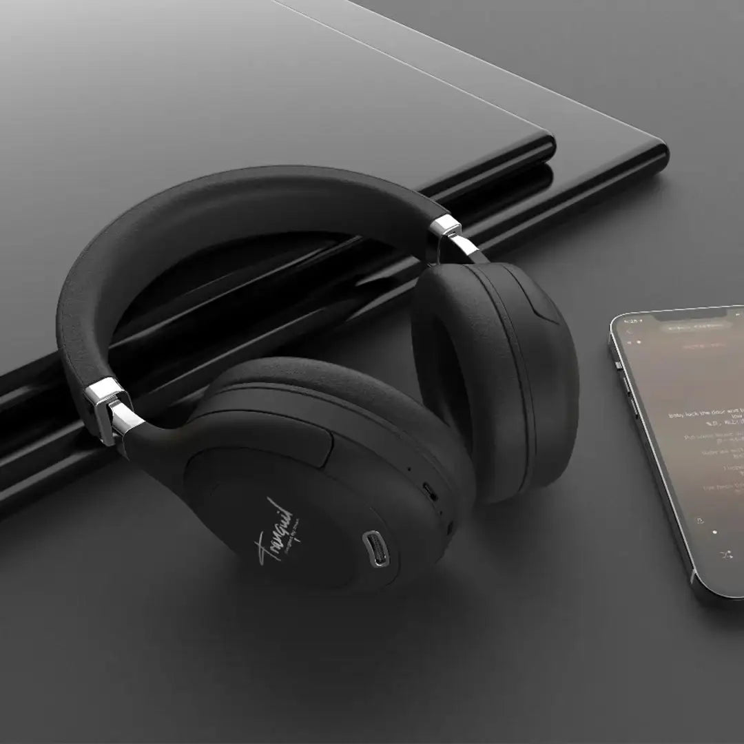 Pawa Tranquil Over-Ear Wireless Headphone with ANC - Black - GulfStore.com