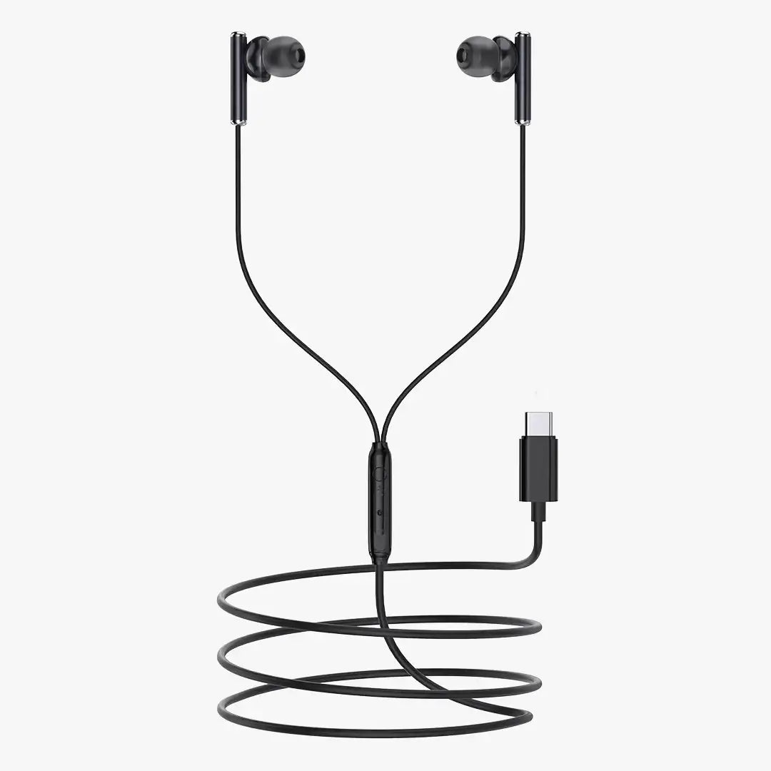 Pawa Chords In-Ear Edition Stereo Headphone with Type-C Connector | Black - GulfStore.com