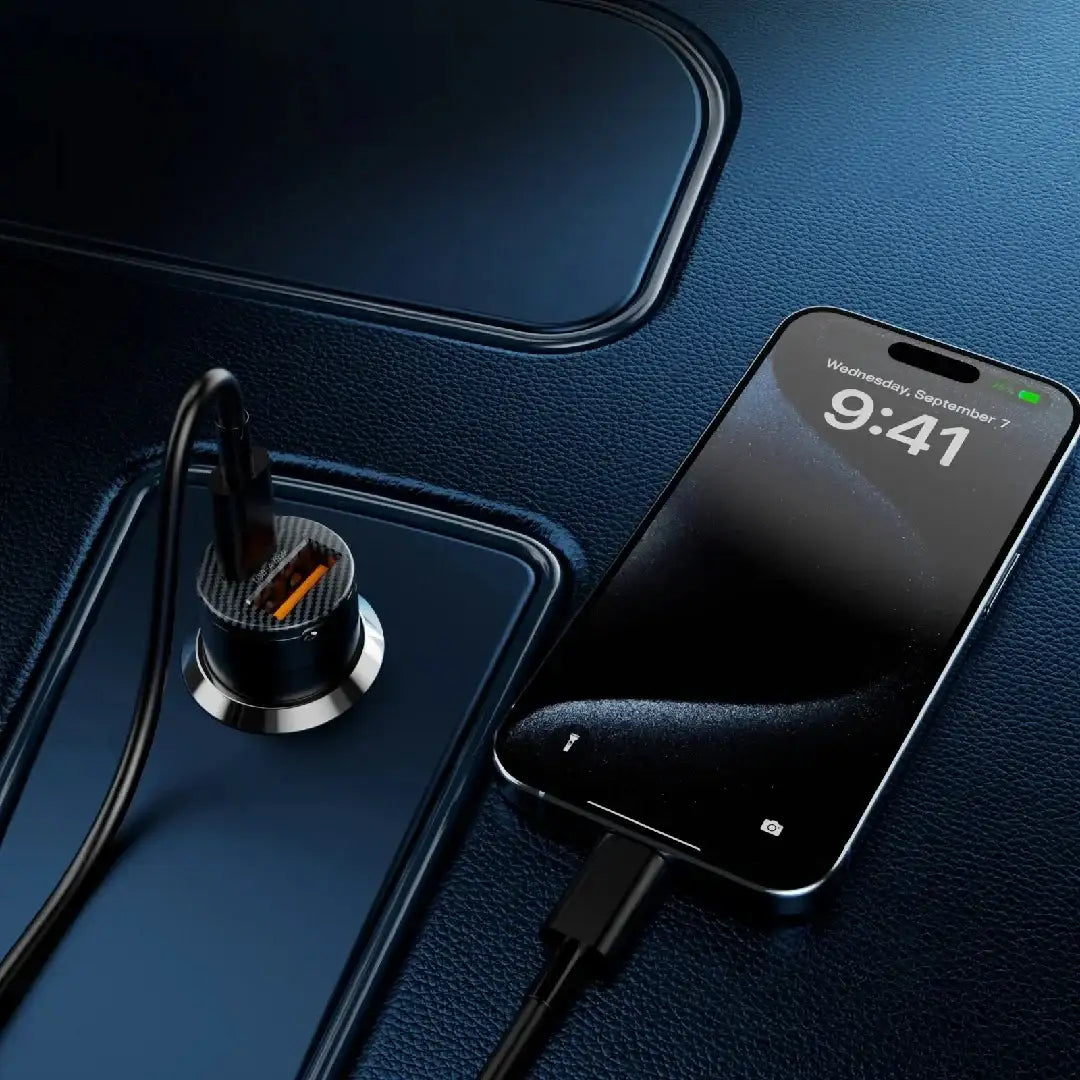 Pawa Supermini Car Charger With PD+QC Port Includes Braided USB-C to USB-C Cable - GulfStore.com