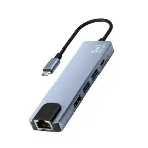 PW-TCHUB514 , PAWA 5in1 USB-C HUB WITH 4K HDMI 100W USB3.0*2+CDATA+HDMI+PD+LAN+SD+TF - GulfStore.com