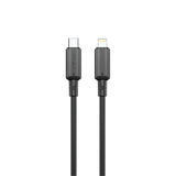PW-BDC312CL-BK | PAWA Lite 30W Type C to Lightning Quick Charging PVC Cable 1.2M PW122 | Black - GulfStore.com