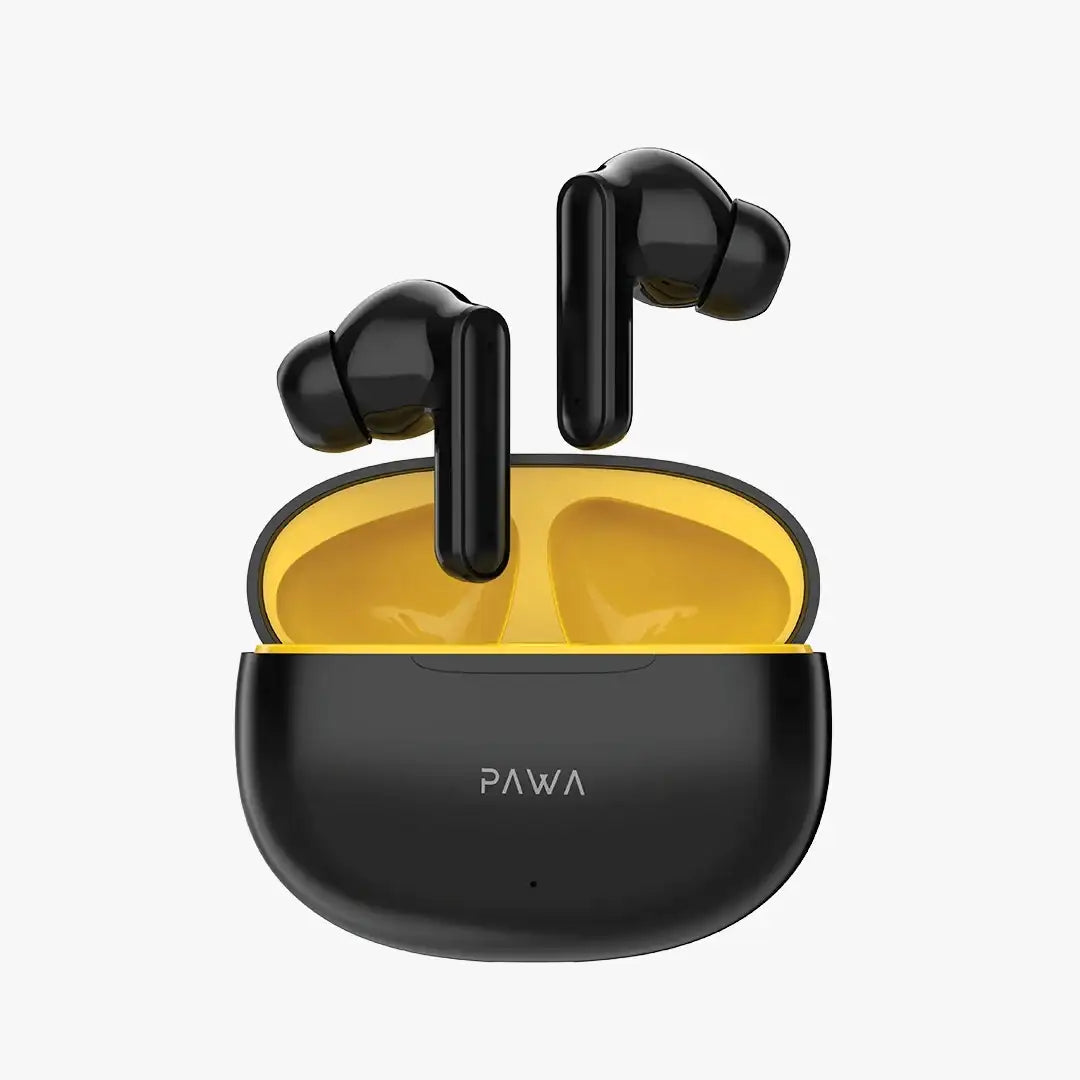 Pawa Pellucid ANC True Wireless Earbuds - Black/Yellow - GulfStore.com