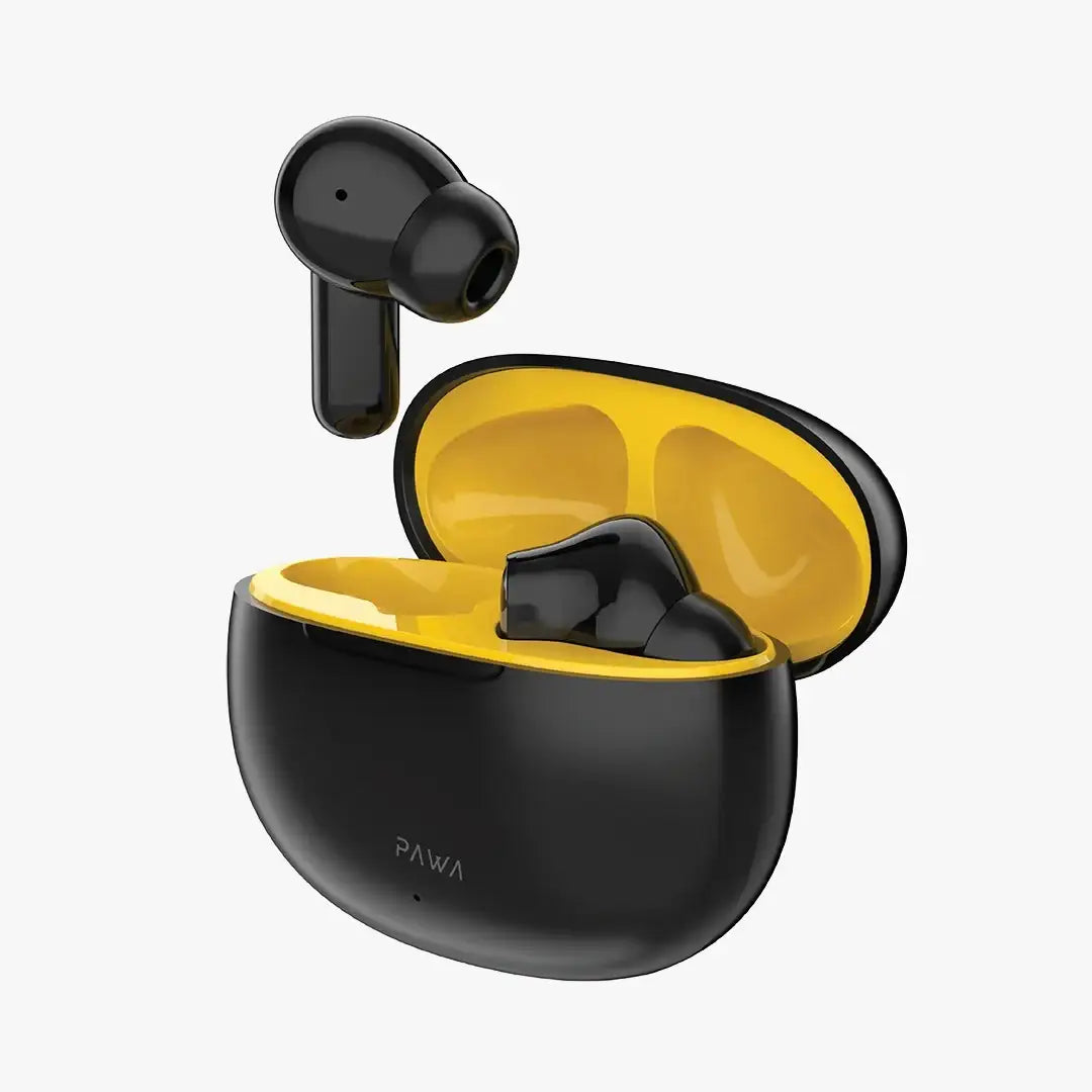 Pawa Pellucid ANC True Wireless Earbuds - Black/Yellow - GulfStore.com