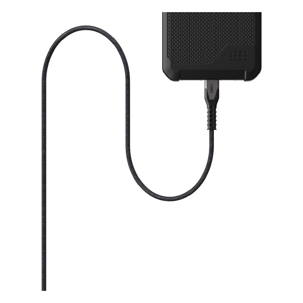 UAG | 9B4413114030 | UAG USBC-USBC 1.5m Rugged Kevlar Cable | Black/Grey