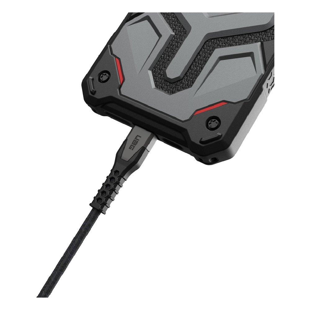 UAG | 9B4413114030 | UAG USBC-USBC 1.5m Rugged Kevlar Cable | Black/Grey