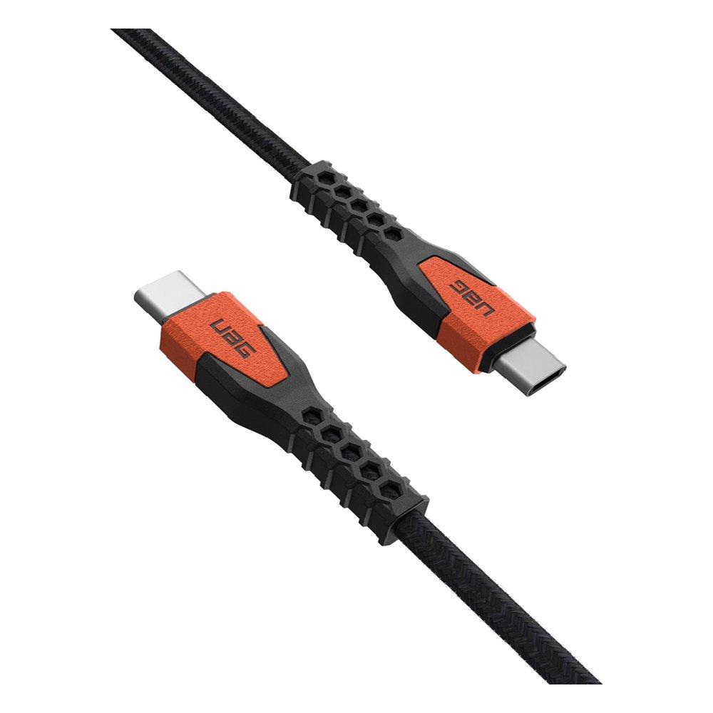 UAG | 9B4413114097 | UAG USBC-USBC 1.5m Rugged Kevlar Cable | Black/Orange