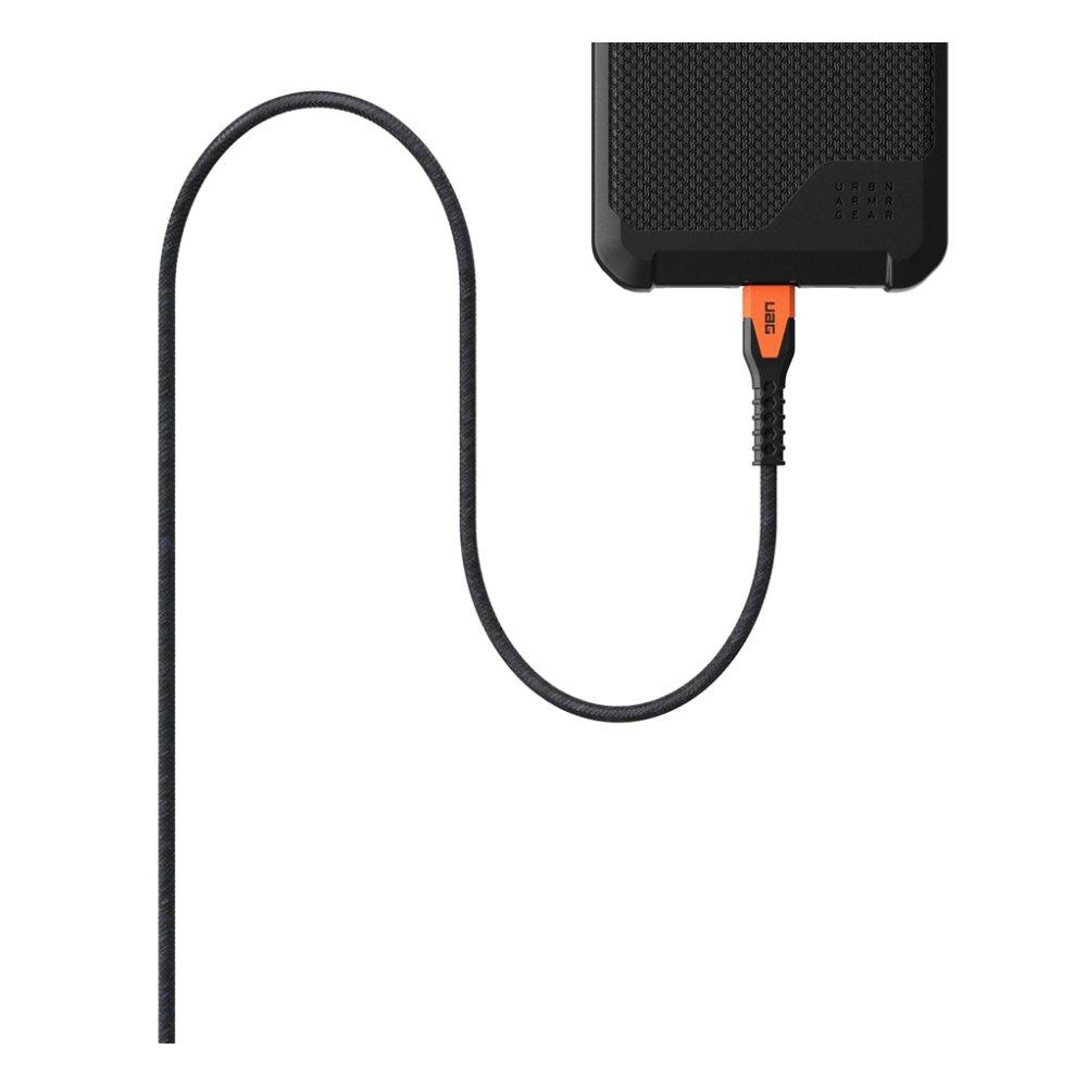 UAG | 9B4413114097 | UAG USBC-USBC 1.5m Rugged Kevlar Cable | Black/Orange