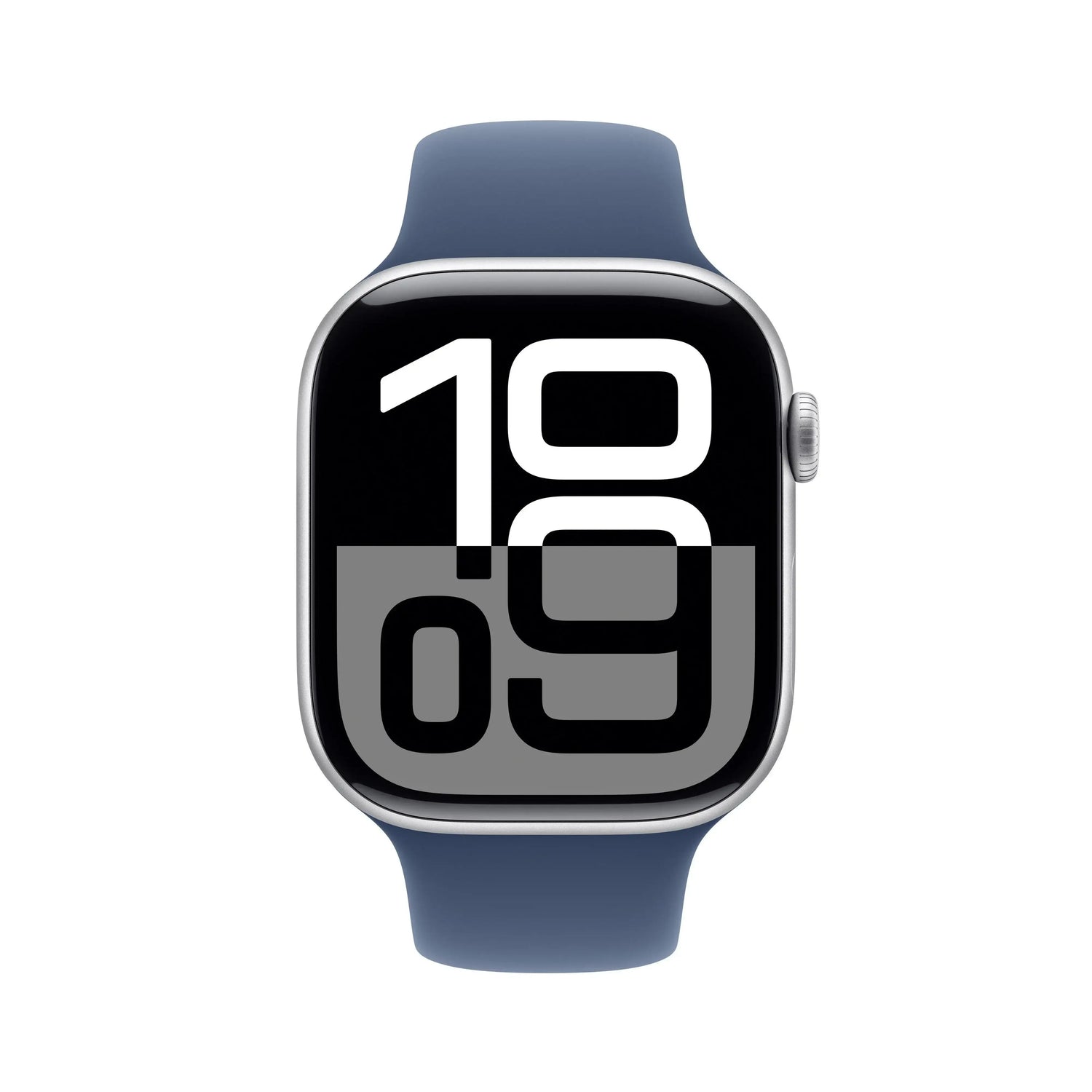 Apple Watch Series 10 Silver Aluminium Case with Denim Sport Band - GulfStore.com