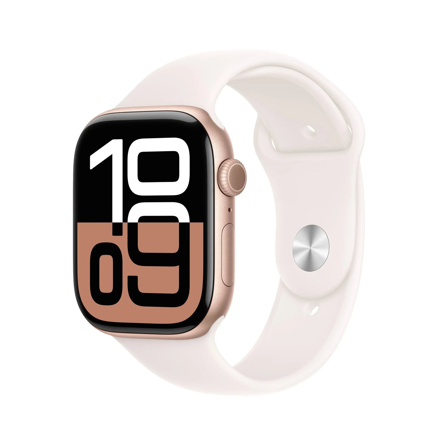 Apple Watch Series 10 Rose Gold Aluminium Case with Light Blush Sport Band - GulfStore.com