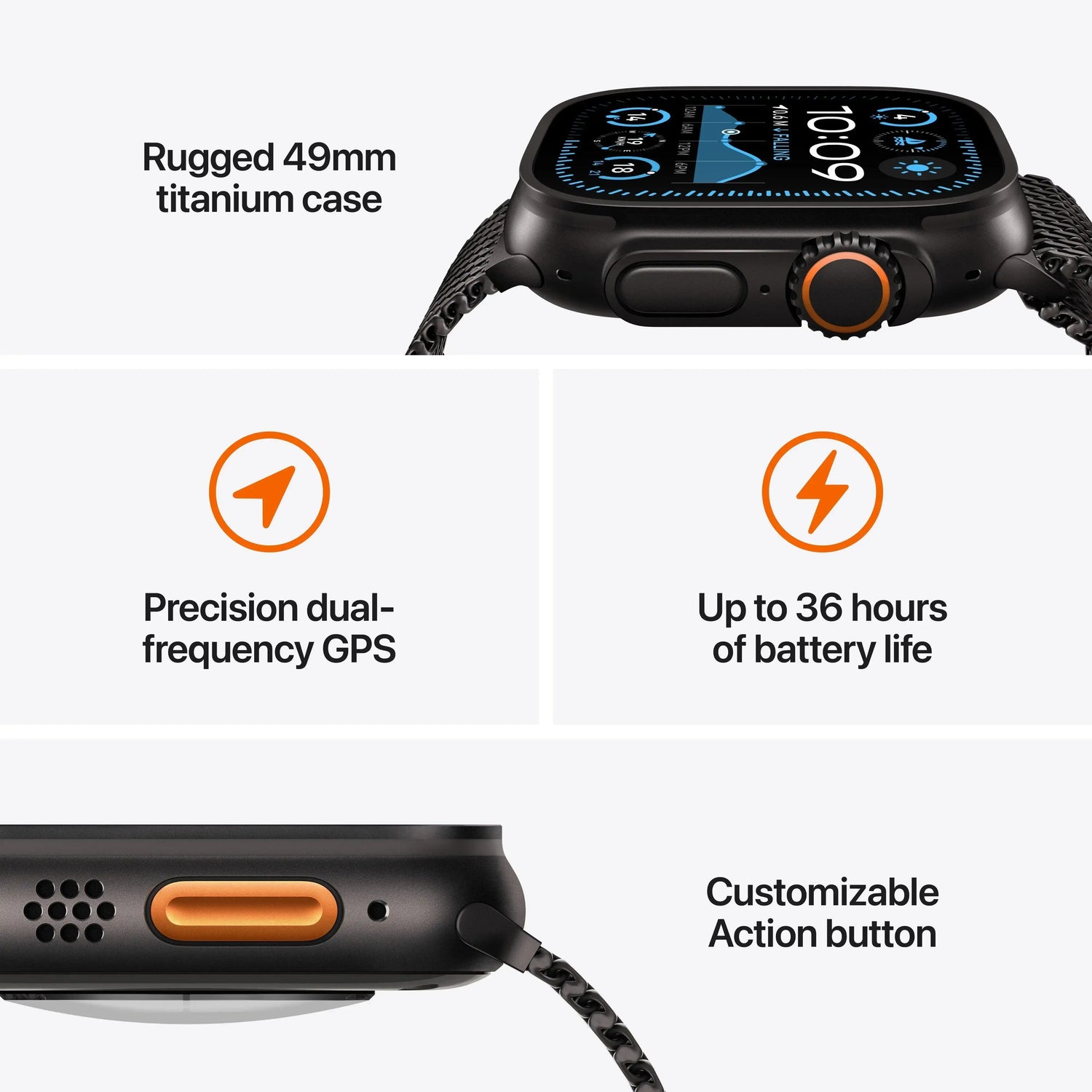 Apple Watch Ultra 2 GPS + Cellular 49mm Black Titanium Case - GulfStore.com