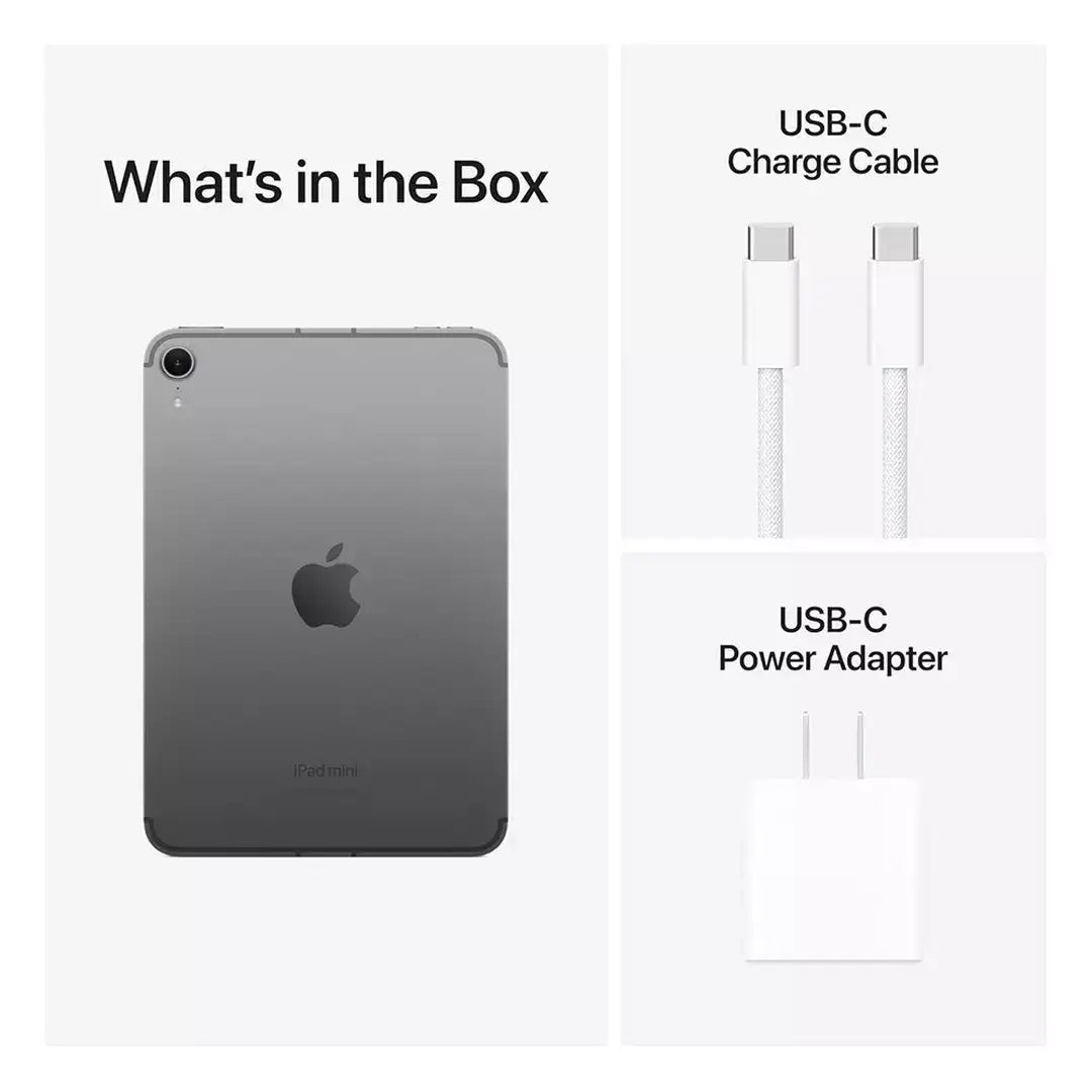 Apple iPad Mini A17 Pro (2024) / 8.3 بوصة / 256 جيجابايت / واي فاي / رمادي فضائي