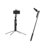 Porodo Selfie Stick 185cm Extendable with Dual Detachable Lights, 4 Leg Tripod, and Remote control - Black - GulfStore.com