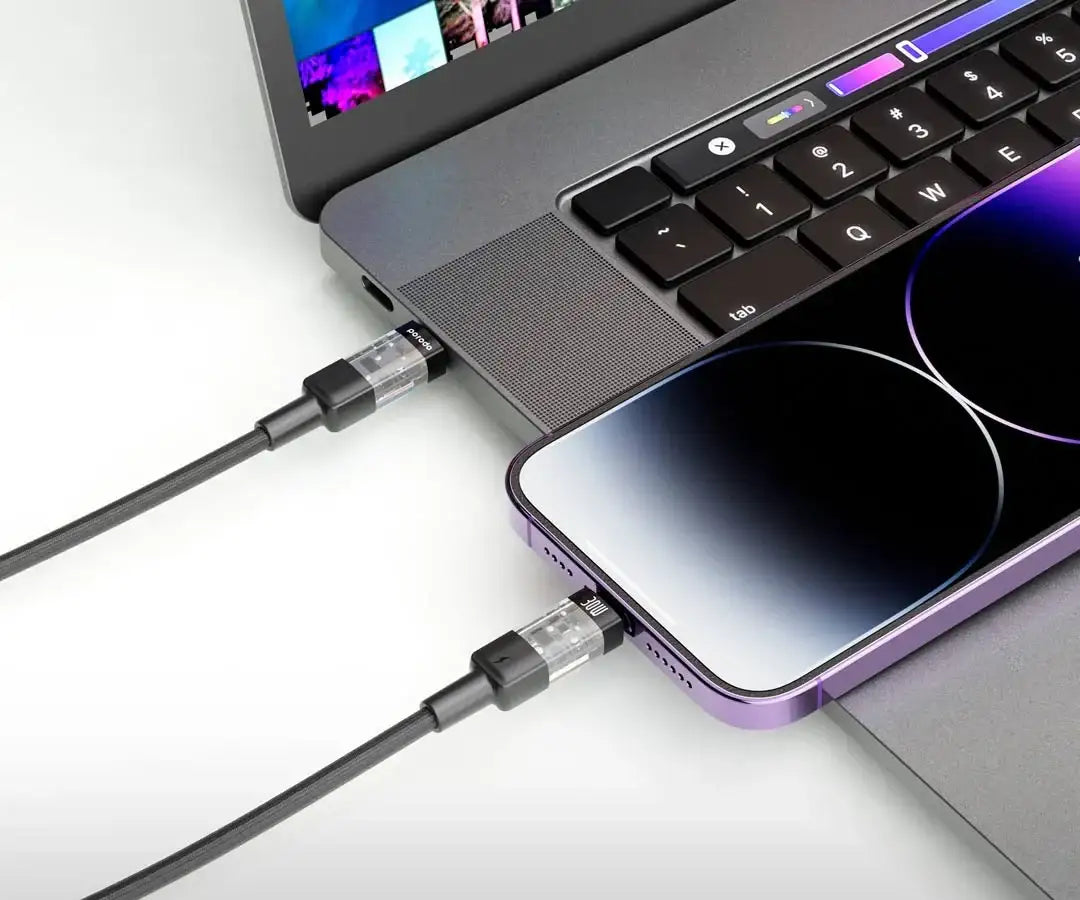 Porodo Braided 30W PD C to Lightning Fast Charging Cable with Transparent Head 1.2M - GulfStore.com