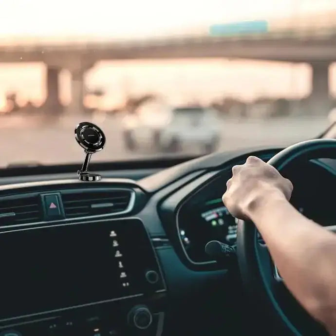 Porodo Universal Magnetic Car Mount with Double Folding and Double Rotation - Black - GulfStore.com