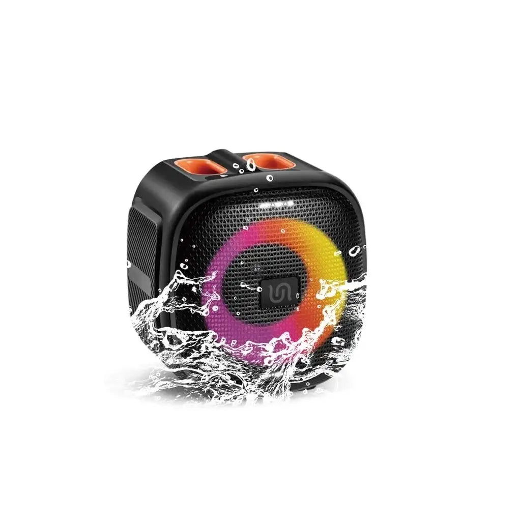 Porodo Soundtec Flash RGB Portable Bluetooth Speaker 16W - Black - GulfStore.com
