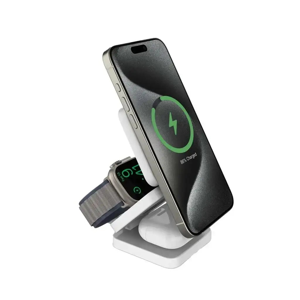 Porodo 3in1 Magsafe Wireless Foldable Fast Charger 15W - GulfStore.com