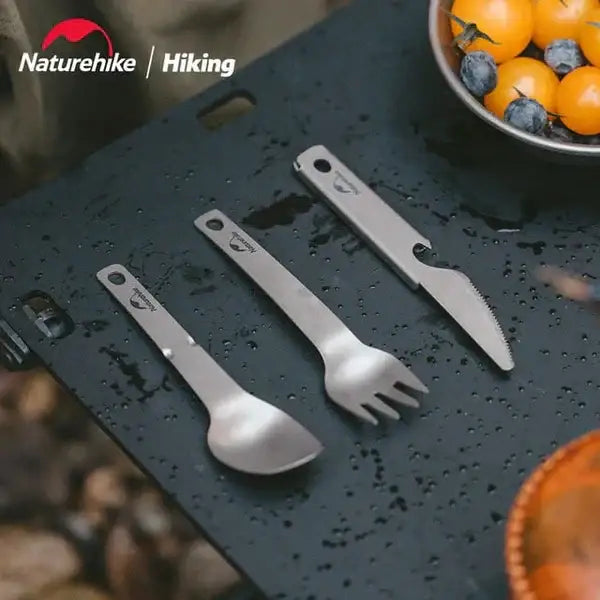 Naturehike titanium knife, fork and Spoon set - Titanium - GulfStore.com