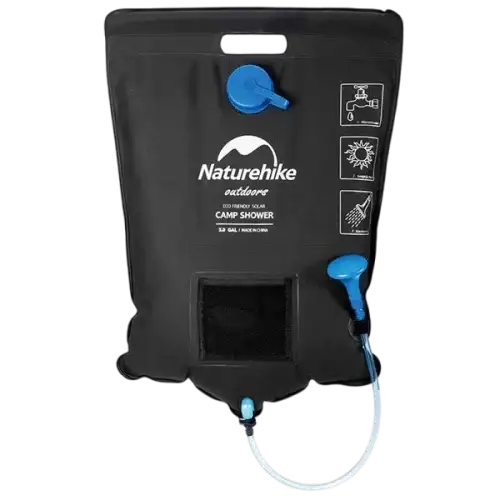 Naturehike Dawn Bath outdoor solar shower - Black - GulfStore.com