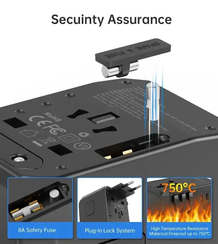 Chotech PD45W 2C+2A Travel Wall Charger black PD6045 - GulfStore.com