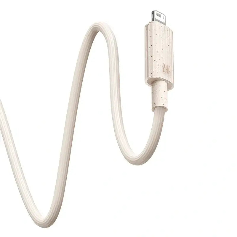 Baseus Habitat Series Fast Charging USB-A to Lightning Cable 2M - Wheat Pink - GulfStore.com