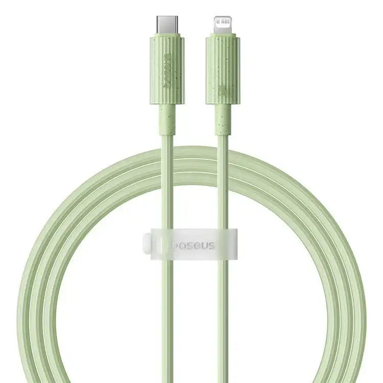 Baseus Habitat Series Fast Charging USB-C to Lightning Cable 1M - Natural Green - GulfStore.com