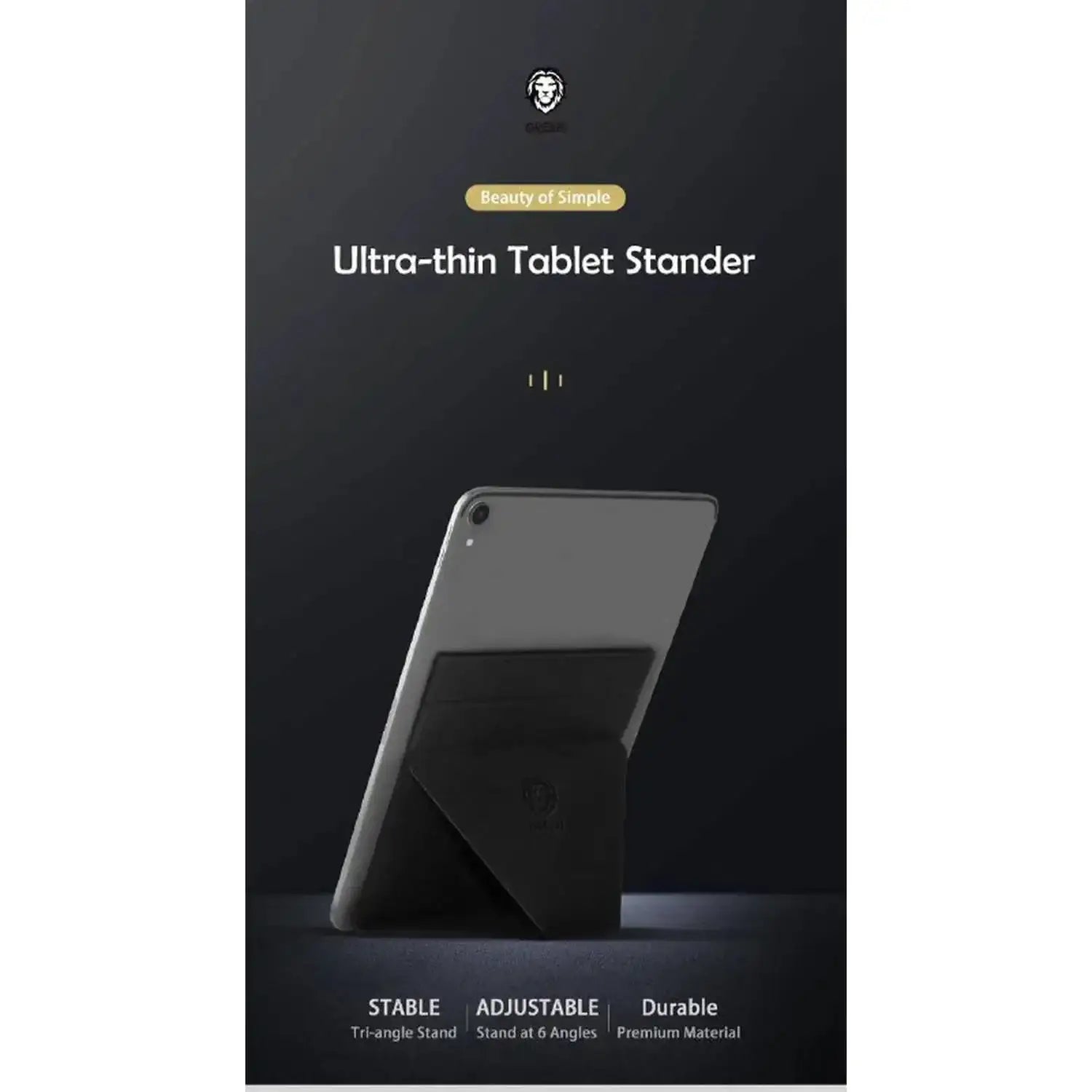 Green Premium Leather Tablet Stand 9 12.9 GNTBGRBK - Black - GulfStore.com