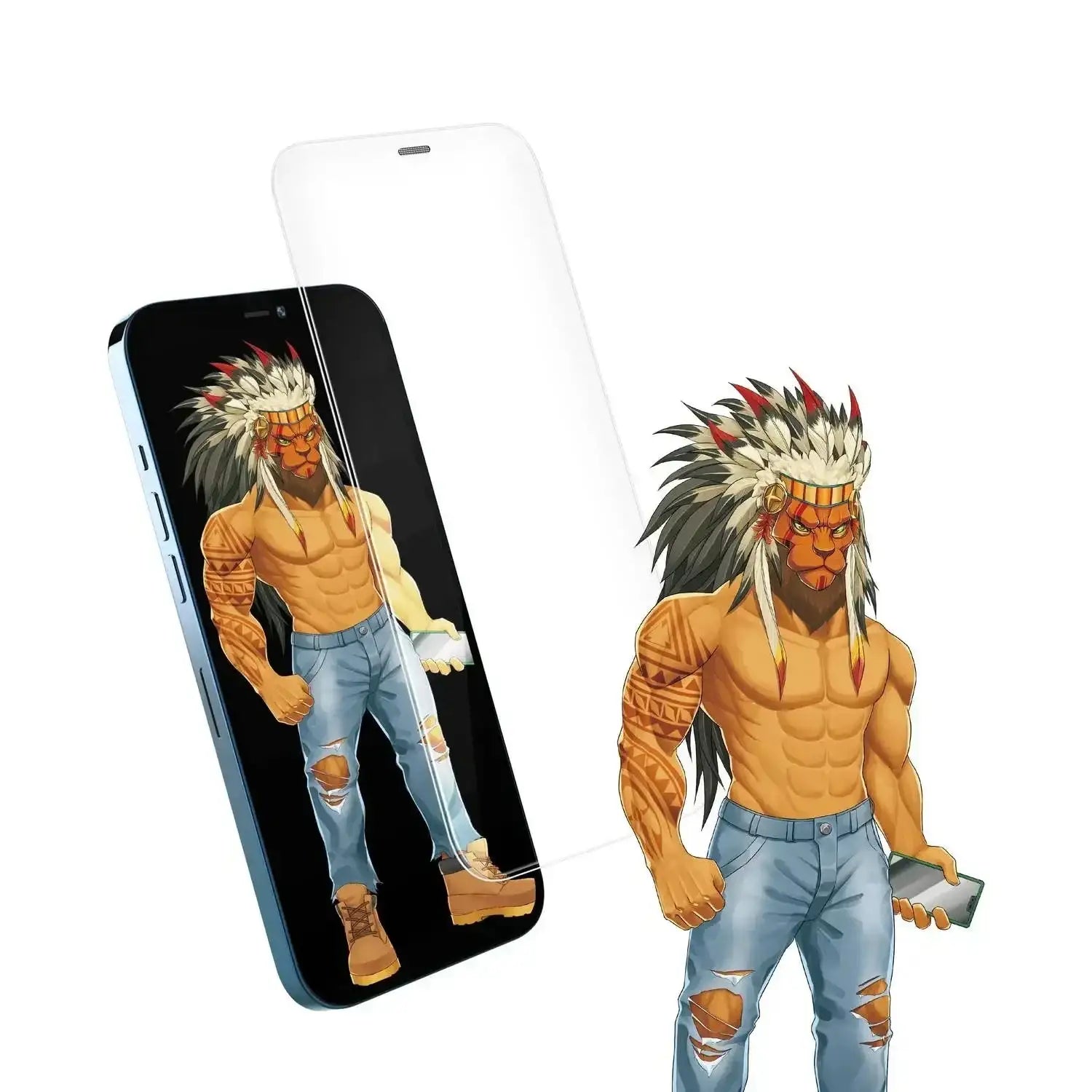 Green 3D Desert Glass Screen Protector 12 Pro Max - Clear - GulfStore.com