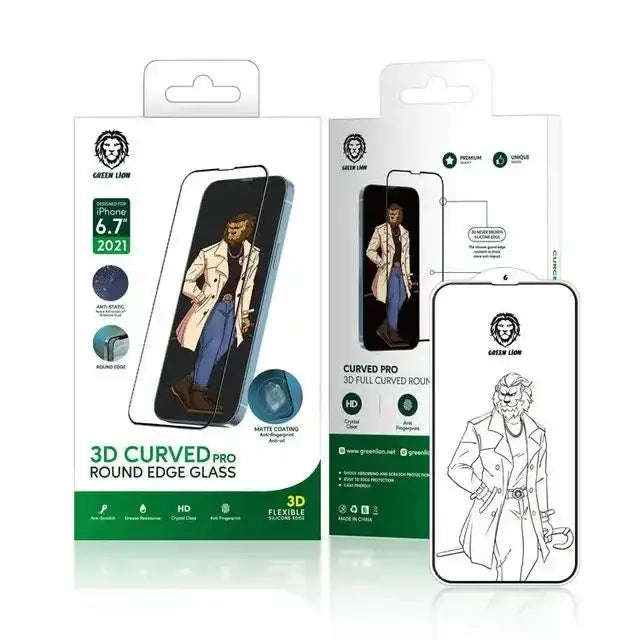 Green iPhone 13 Pro Max 3D Curved Tempered Glass GNI13PM3HDCL - Clear - GulfStore.com