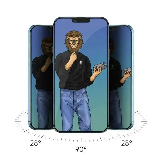 Green 9H Steve Privacy Full Glass Screen Protector for iPhone 13 Pro Max - Black - GulfStore.com