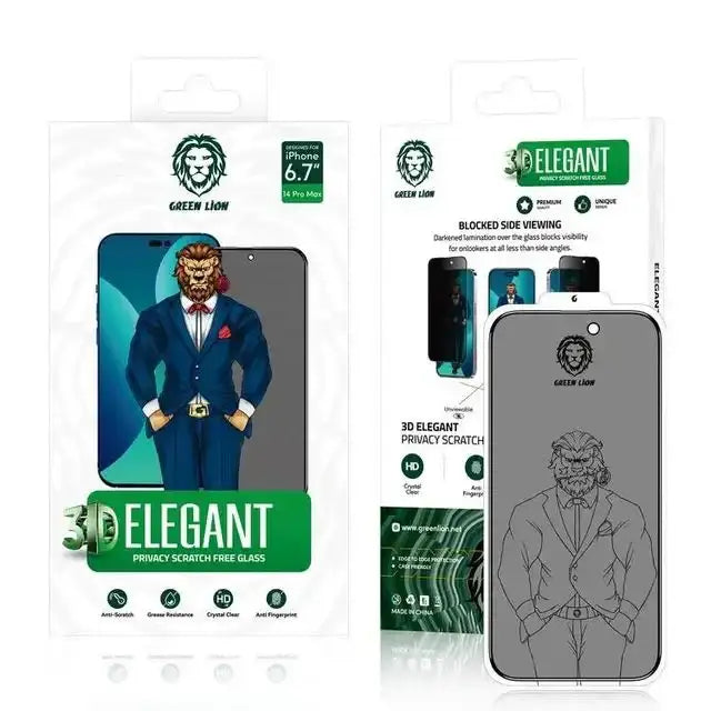 Green 3D Scratch Free Round Edge Glass Screen Protector iPhone 14 Pro Max GN3DSFCL14PM - Black Edge/Clear - GulfStore.com