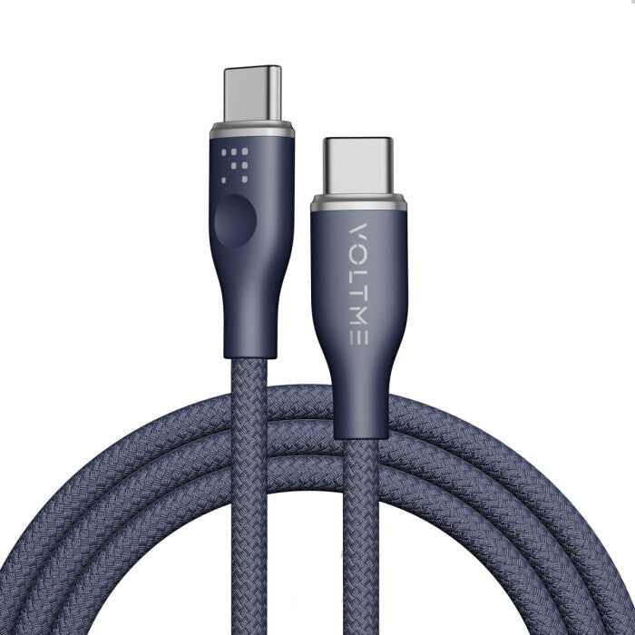 17921 | C2360 | Voltme Power Link Rugg Fast Charge Cable USB-C To USB-C 3A 60W | Rainbow Blue
