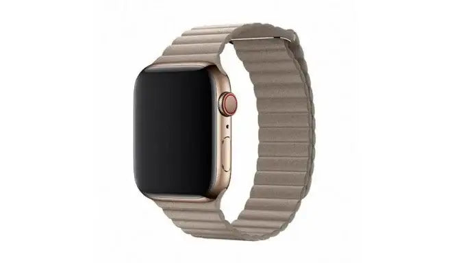 Devia elegant series Leather loop for apple watch 4(44m) - STONE - GulfStore.com