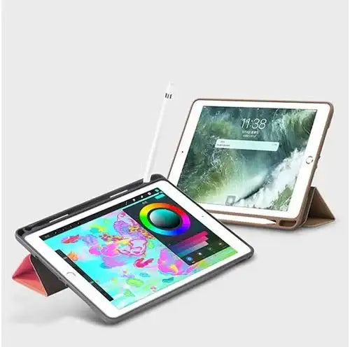 Devia Leather Case With Pencil Slot For Apple iPad 10.2 – Black - GulfStore.com