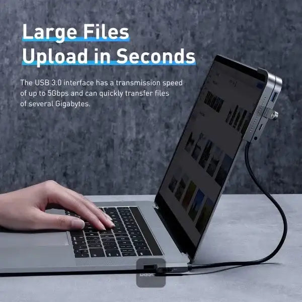 Baseus Bend Angle No.7 Multifunctional Type-C HUB Converter Upgrade - Space Gray CAHUB-CWJ0G - GulfStore.com