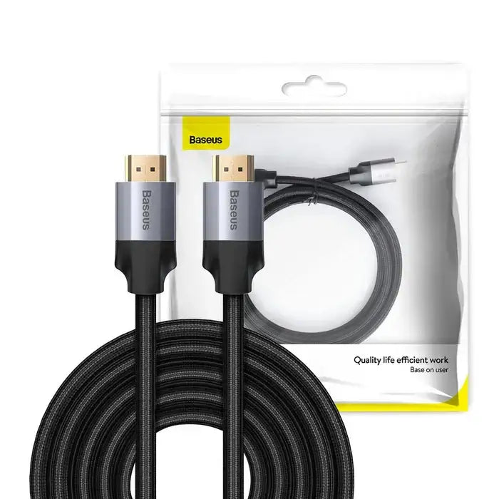 BASEUS | CAKSX-B0G | Enjoyment Series 4Khd Male To 4Khd Male Adapter Cable 3M | Dark Gray - GulfStore.com